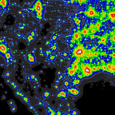 light pollution map darksitefinder com