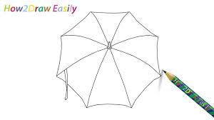 Draw a line at the top of the umbrella. Umbrella Easy Drawing For Kids Step By Step Novocom Top