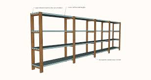 This is a great location to build some easy storage shelves that will greatly increase the amount of square footage that you can use for storage. Diy Garage Shelves Freestanding Ana White