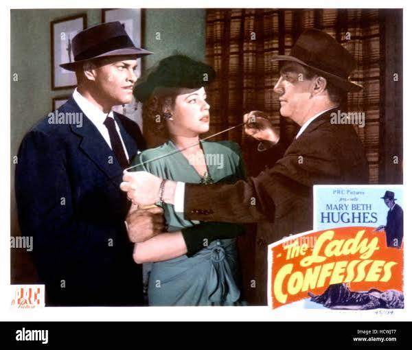 THE LADY CONFESSES, Edmund MacDonald, Mary Beth Hughes, 1945 Stock Photo -  Alamy