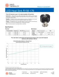 Led Heatsink R150 170 Aavid Thermalloy Pdf Catalogs