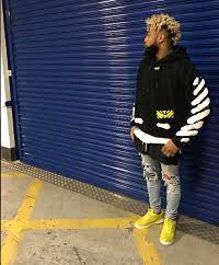 Nfl Style Odell Beckham Jr Wears An Off White Black Diagonal Spray Hoodie Mike Amiri Art Patch Rosebowl Jeans Donovan Moore Fashion Book