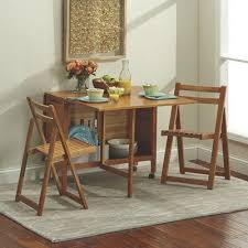 5 Pc Space Saving Dining Set 1 Table And 4 Chairs Oak Finish Www Kotulas Com Free Ship Dining Table In Kitchen Small Dining Table Foldable Dining Table