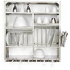 Dish Drying Display Rack Stainless Steel Hand Made Wall Hanging 76x24x76 Cm Plate Racks In Kitchen Wall Mounted Dish Rack Wall Mounted Drying Rack