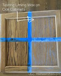 Testing Liming Wax On Oak Cabinets Inbetweenchaos Com Liming Wax Oak Cabinets Staining Cabinets