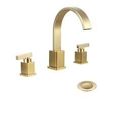 Please message the moderators with a link to your post for approval. Buy Worbway Bathroom Faucet Gold 2 Lever Handle 8 Inch Widespread Bathroom Sink Faucet With Pop Up Drain Online In Indonesia B085pwzk3g