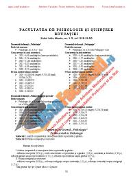 Aceasta este culegerea cu teste pentru admiterea la politehnica bucuresti. Listafacultati Ro Subiecte Admitere Universitatea Bucuresti Psihologie 2005