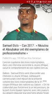 The actu cameroun application is the most efficient way to track the cameroonian news. Telecharger Gratuitement Actu Cameroun Latest News Apk Pour Android