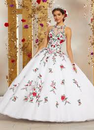 High Neck Floral Quinceanera Dress By Mori Lee Valentina 34006 Quincenera Dresses Mexican Quinceanera Dresses Quince Dresses Mexican