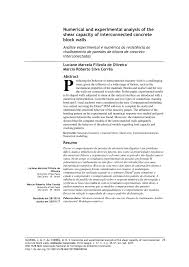16 ore tc + 4 ore cd: Pdf Numerical And Experimental Analysis Of The Shear Capacity Of Interconnected Concrete Block Walls