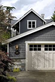 Grey Exterior Paint Color Siding Is Benjamin Moore Kendall Charcoal Trim Paint House Paint Exterior Modern Farmhouse Exterior Exterior Paint Colors For House