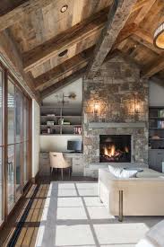 Delightful Rustic Home In Wyoming With A Dramatic Mountain Backdrop Rustic Living Room Design Modern Rustic Living Room Rustic House