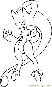 While it is not known to evolve into or from any other pokémon, mewtwo can mega evolve into two different forms: Mega Mewtwo Y Pokemon Coloring Page For Kids Free Pokemon Printable Coloring Pages Online For Kids Coloringpages101 Com Coloring Pages For Kids