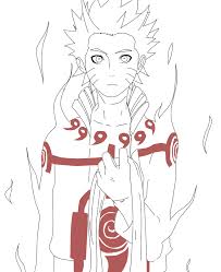 Naruto Six Path Lineart By Advance996 Naruto Uzumaki Anime Naruto Art