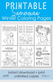 If you don't see a coloring page or category that you want, please take a. Free Printable Snowman Coloring Pages 6 Pages Holiday Winter Theme Print It Baby