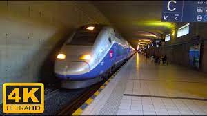 The rer b opened in stages starting in december 1977 by connecting two existing suburban commuter rail lines with a new tunnel under paris: 4k Tgv Duplex Massy Tgv Youtube