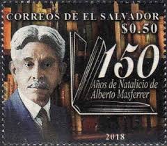 Stamp: 150th Anniversary of birth of Alberto Masferrer, Philosopher (El  SalvadorMi:SV 2704,Yt:SV 1914,Sg:SV 2984 📮