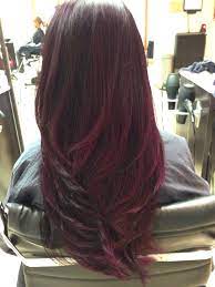 Dark With Red Wine Ombre With Tint Of Purple Violet Hair Purple Hair Color Ombre Purple Ombre Hair