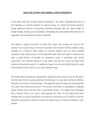 Maybe you would like to learn more about one of these? Elc Critical Analysis Animal Testing Argument