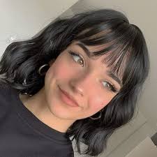Dark academia black and white short hair closed eye redo. Pin By Andrea Garcia On Girls Short Hair With Bangs Short Hair Styles Grunge Hair
