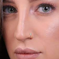 Amazon Com Tiny Green Opal Nose Ring Hoop 24g Nose Piercing Hoop 925 Sterling Silver Nose Piercing Ring Handmade Products