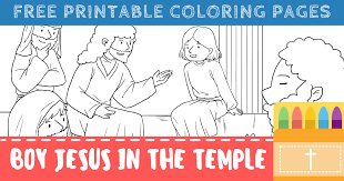 Teach your kids about the life and love of jesus christ with these jesus coloring pages.here is a roundup of the cutest jesus coloring sheets on the net.they are divided into sections based on the stages of his life. Boy Jesus In The Temple Coloring Pages For Kids Connectus