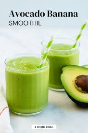 Easy Avocado Banana Smoothie A Couple Cooks Recipe Avocado Banana Smoothie Banana Smoothie Avocado Nutrition