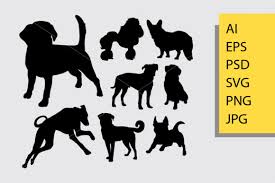 Download Dog Animal 3 Silhouette Graphic By Cove703 Creative Fabrica PSD Mockup Templates