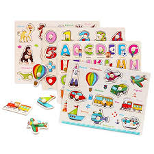 Sold and shipped by eforcity. Wooden Peg Puzzles For Toddlers 2 3 Years Old Wood City Alphabet Number Puzzles For