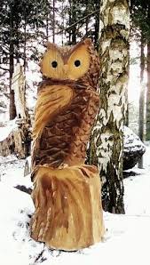 Skulptur Handarbeit Holzfigur Kettensage Eule Garten Deko Figur Kunst Ostern Uhu Eur 119 00 Picclick De