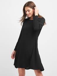 Gap Womens Long Sleeve Swing Dress Long Sleeve Swing Dress Dresses Womens Dresses