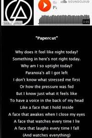 Linkin Park Lyrics Papercut They Used To Be So Good Back In The Day Now They Are Absolute Shit Papercut Lyrics Inspirational Songs Linkin Park
