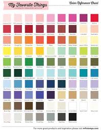 My Favorite Things Color Reference Charts And Cardstock