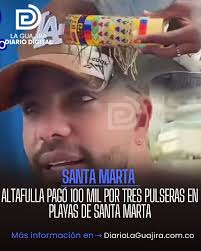 Viral El ganador del popular reality “La Casa de los Famosos”, Altafulla,  está de visita en Santa Marta en el marco de las Fiestas del Mar 2025,  donde anoche se presentó ante