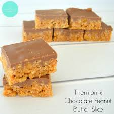 Thermomix Chocolate Peanut Butter Slice Recipe Peanut Butter Slice Rice Bubbles Peanut Butter