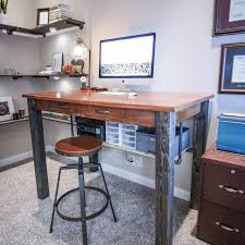 1 mdf for shelves and desk top, 2x2 pine boards for edging and legs. 11 Diy Standing Desks You Can Build Today