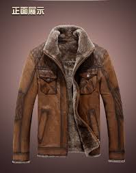 Free Shipping One Piece Fur Coat Male Fur Genuine Cow Leather Clothing Male Stand Collar Leather Jacket Inle Fur Leather Jacket Mens Leather Coats Mens Outfits