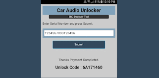 We give you 100% correct code. Erc Car Audio Navi Unlocker Decoder Apps On Google Play