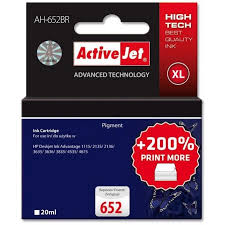 Cartus original, capacitate 360 pagini la 5% acoperire. Consumabil Activejet Cartus Hp 652 Xl Black Compatibil Pentru Hp Itgalaxy Ro