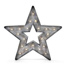 Lumiere De Noel Etoile Lumineuse Avec Cadre En Fer Gris Blanchi Lumieres De Noel Deco Noel Deco