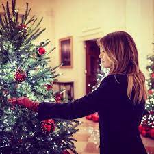 White House 2022 Red Christmas Trees Melania Trump Defends Red White House Christmas Trees: 'They Look Fantastic'