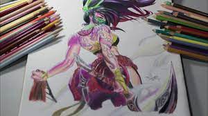 Hemos recogido todos los libros para colorear lol surprise doll para que pueda imprimirlos. Dibujando La Actualizacion De A Akali Del Juego League Of Legends Youtube