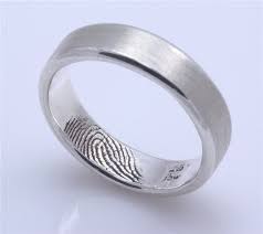 Her Finger Print In His Ring Love This Idea Fingerprint Wedding Bands Fingerprint Wedding Custom Wedding Band