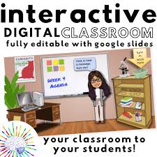 Make A Bitmoji Virtual Classroom With Google Slides Teach Every Day Digital Classroom Interactive Classroom Virtual Classrooms