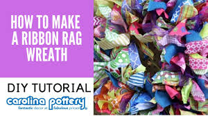 Made with our wire frame and 4 ribbons.md00810214 wire wreath frame (1)rg11002.5 x 10 yd christmas songs (1)rg1147ha2.5. How To Make A Ribbon Rag Wreath Carolina Pottery Youtube