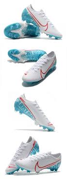 Nike Mercurial Vapor 13 Elite Fg Cleat White Blue Soccer Cleats Adidas Nike Boots Soccer Cleats Nike