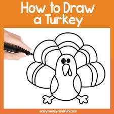 Drawing lesson for kids!looking for some of the supplies seen. How To Draw A Turkey Easy Peasy And Fun