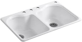 Miseno 43 cast iron double basin kitchen sink for drop in installations with 50/50 split and sound dampening technology. The 8 Best Kitchen Sinks In 2021
