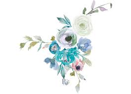 You can use this product to create items for commercial use by selecting small commercial license or the large commercial license under license type. Watercolor Dusty Blue And Turquoise Floral Arrangements Clipart By Patishop Art Thehungryjpeg Com