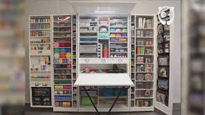 It's not an armoire but it's certainly a beautiful piece of craft/scrapbook desk by south shore that comes with ample storage for your scrapbooking supplies. Workstation Cupboard Workbox Youtube